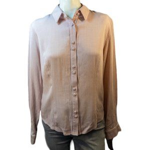 New Frontier Womens Size Small Pink Shirt Button Up Western Collared Brand New